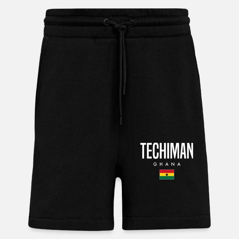 Techiman Ghana - Shorts - made by SPREAD - SOLID BLACK