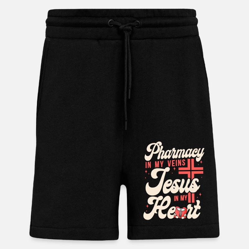 Pharmacy Tech Technician - Shorts - made by SPREAD - SOLID BLACK