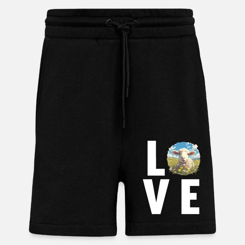 Schafe Schaf - Shorts - made by SPREAD - SOLID BLACK