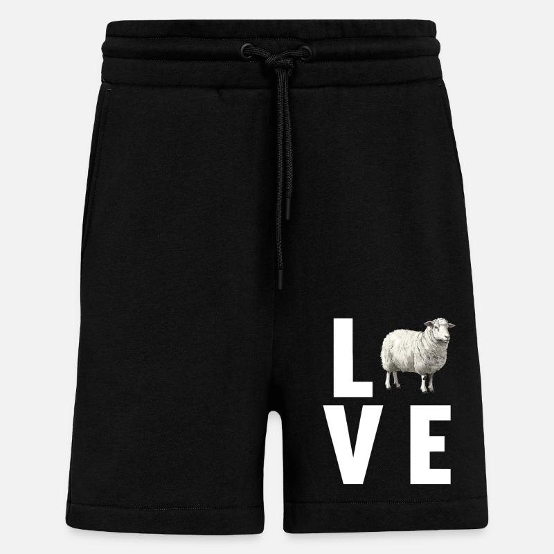 Mouton Mouton - Short bio décontracté fabriqué en UE - SOLID BLACK