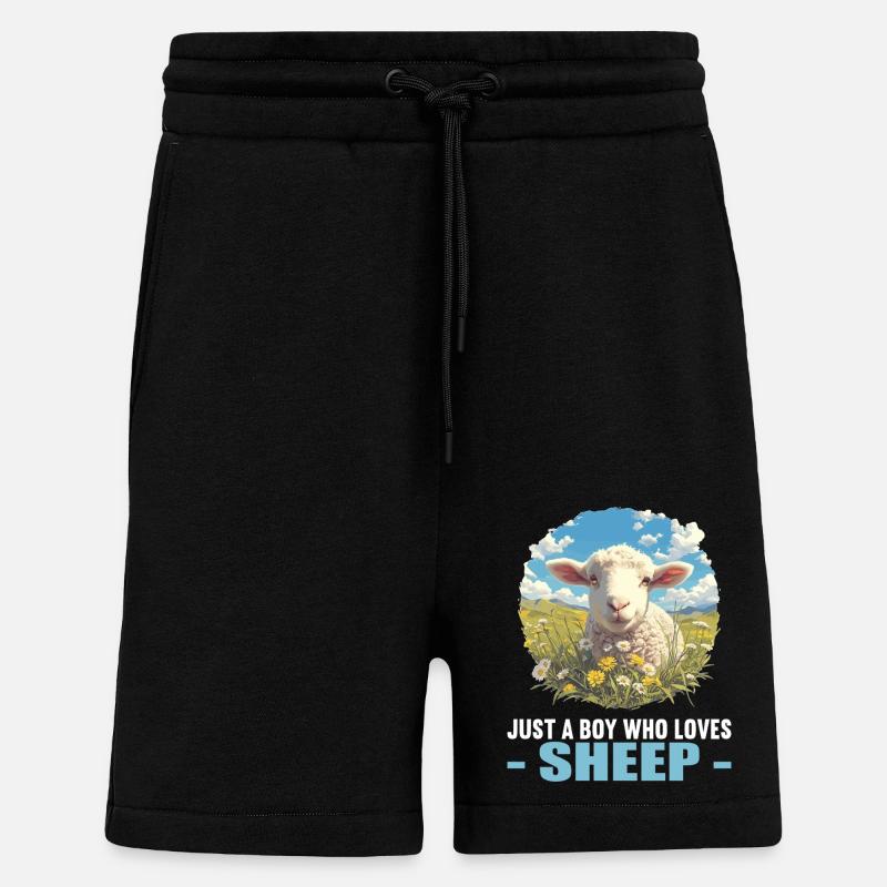 Mouton Mouton - Short bio décontracté fabriqué en UE - SOLID BLACK