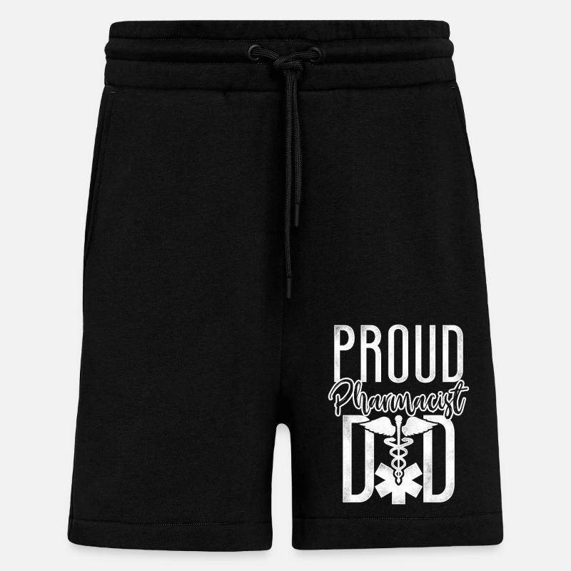 Technicien en pharmacie - Short bio décontracté fabriqué en UE - SOLID BLACK
