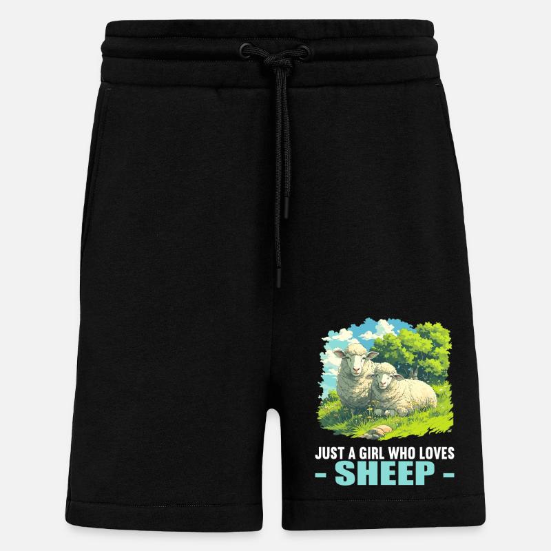 Mouton Mouton - Short bio décontracté fabriqué en UE - SOLID BLACK