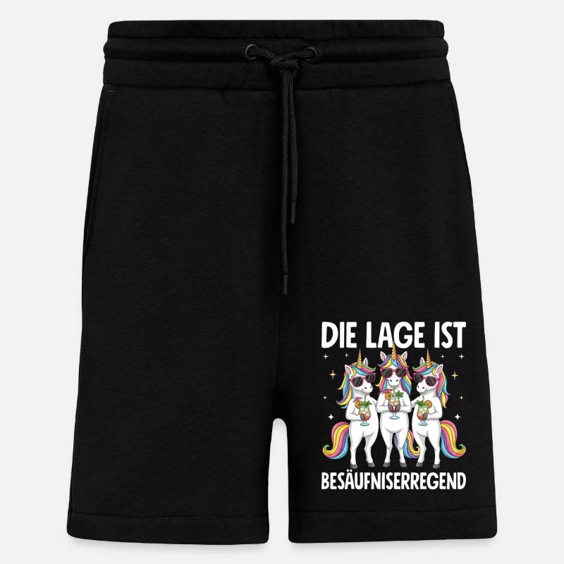 The situation is drunkenness - Shorts - made by SPREAD - SOLID BLACK