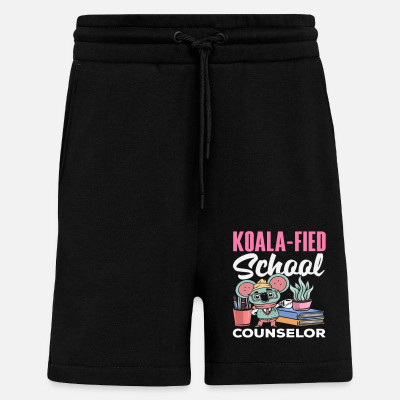 Conseiller d’école Koala-Fied élégant - Short bio décontracté fabriqué en UE - SOLID BLACK