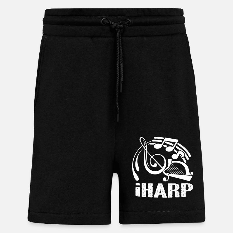 Harp Funny Harp - Shorts - made by SPREAD - SOLID BLACK