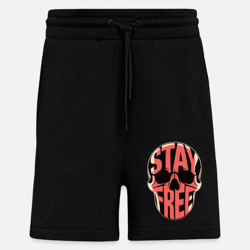 SCHÄDEL, BLEIB FREI - Shorts - made by SPREAD - SOLID BLACK