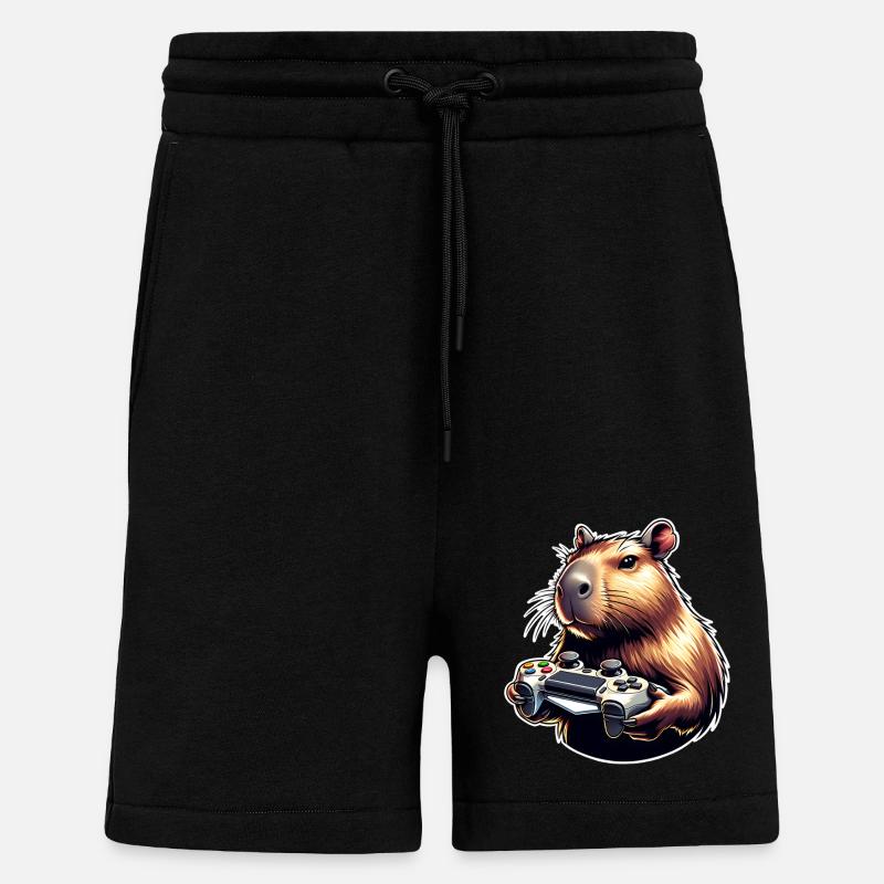 Jeux Capybara - Short bio décontracté fabriqué en UE - SOLID BLACK