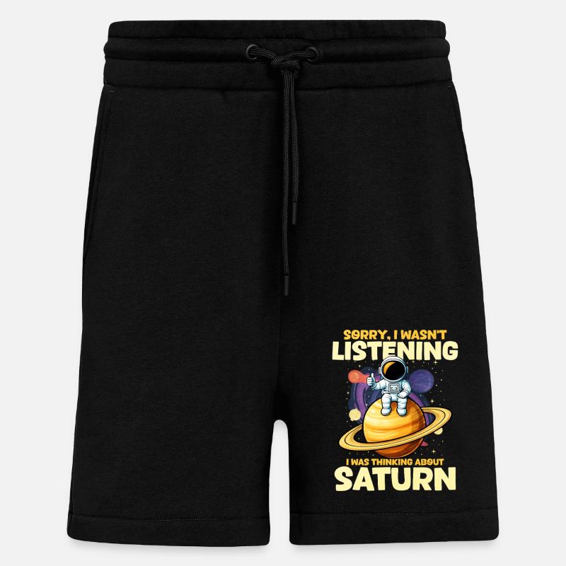 Saturne - Short bio décontracté fabriqué en UE - SOLID BLACK