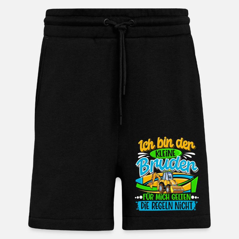 Kleiner Bruder Bagger - Shorts - made by SPREAD - SOLID BLACK