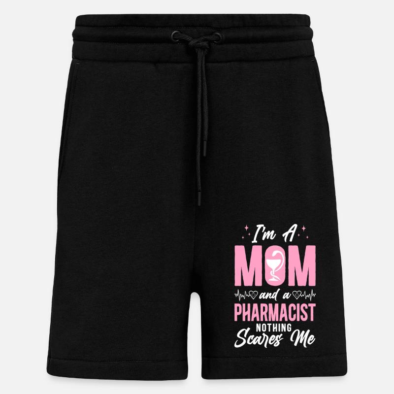 Technicien en pharmacie - Short bio décontracté fabriqué en UE - SOLID BLACK