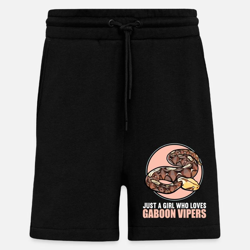 Gabon Vipers Gabon Vipers - Short bio décontracté fabriqué en UE - SOLID BLACK