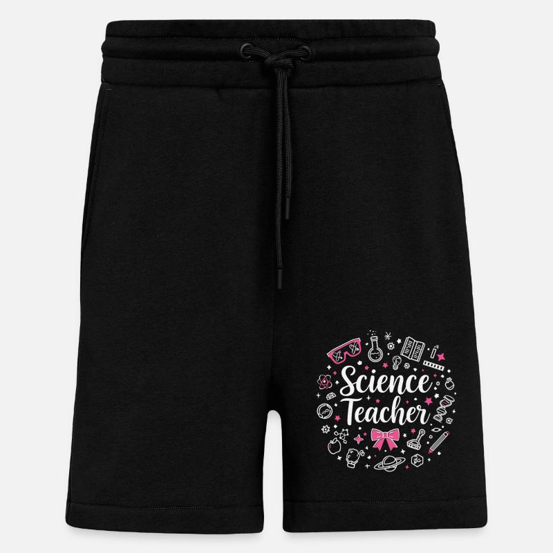 Professeure de sciences - Rentrée scolaire - Short bio décontracté fabriqué en UE - SOLID BLACK