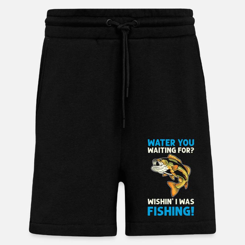 Pêche Pêche Poisson Appât Pêcheur - Short bio décontracté fabriqué en UE - SOLID BLACK