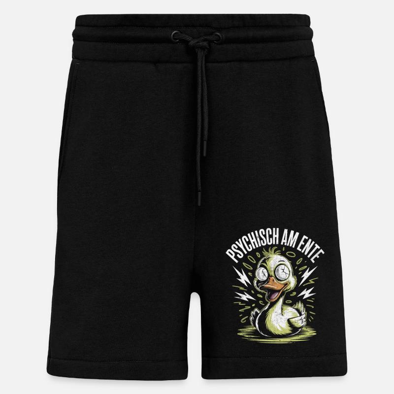 Psychically on the duck - Shorts - made by SPREAD - SOLID BLACK