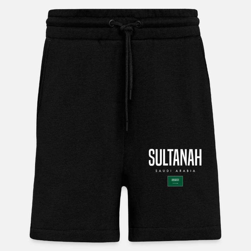 Sultanah, Arabie saoudite - Short bio décontracté fabriqué en UE - SOLID BLACK