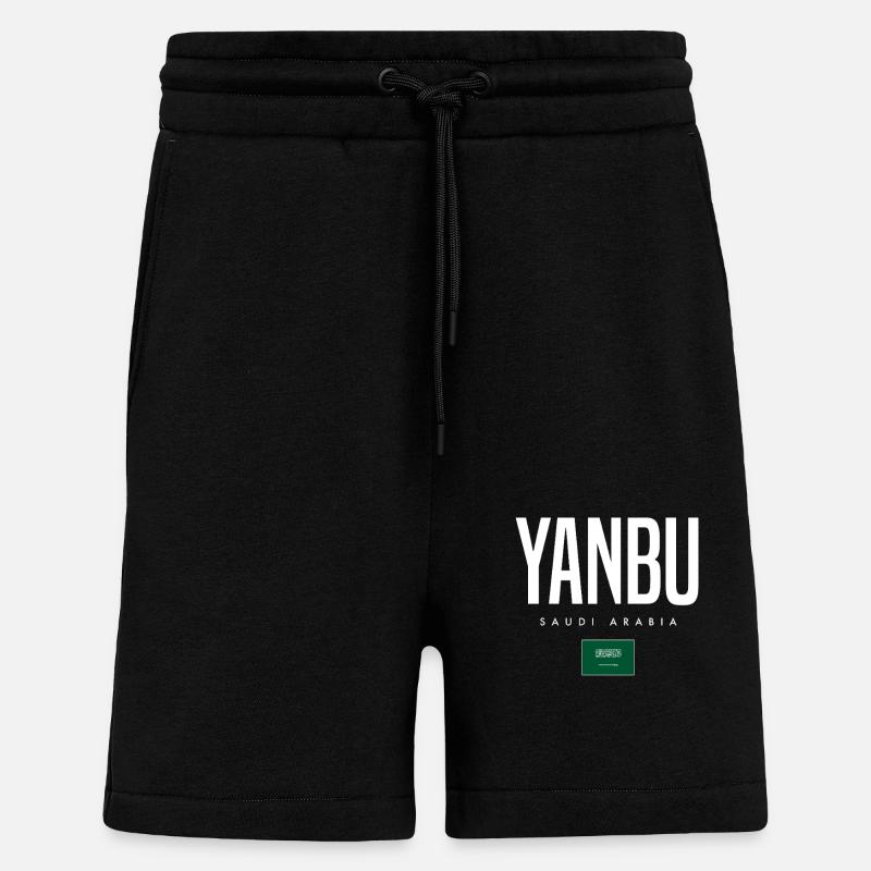 Yanbu Saudi Arabia - Shorts - made by SPREAD - SOLID BLACK
