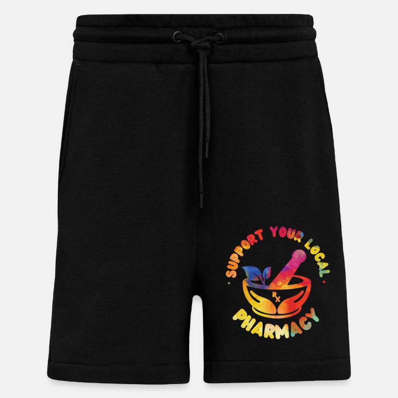 Pharmacy Tech Technician - Shorts - made by SPREAD - SOLID BLACK