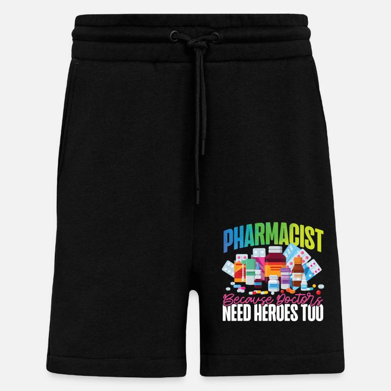 Pharmacy Tech Technician - Shorts - made by SPREAD - SOLID BLACK