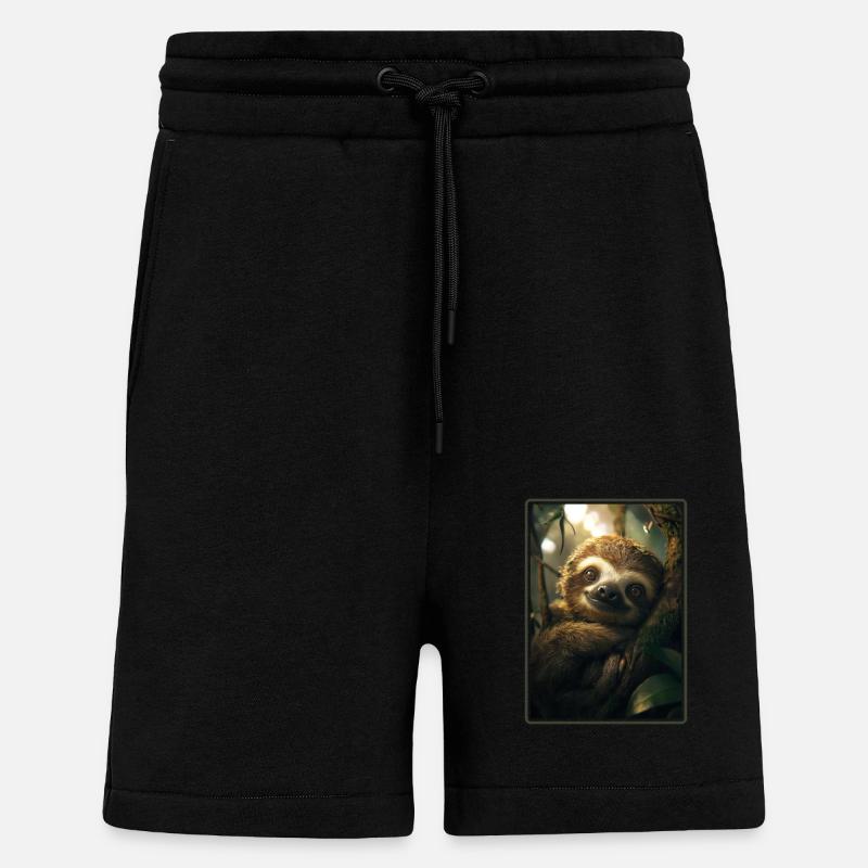 Faultiere Faultier - Shorts - made by SPREAD - SOLID BLACK