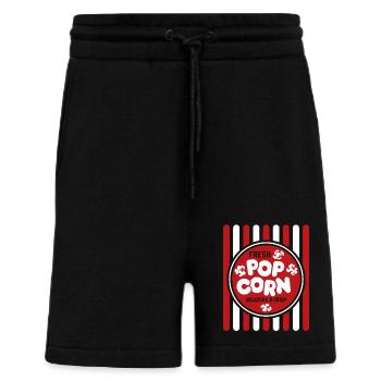 Popcorn frais - croustillant et délicieux - Cadeau - Short bio décontracté fabriqué en UE - SOLID BLACK - Devant