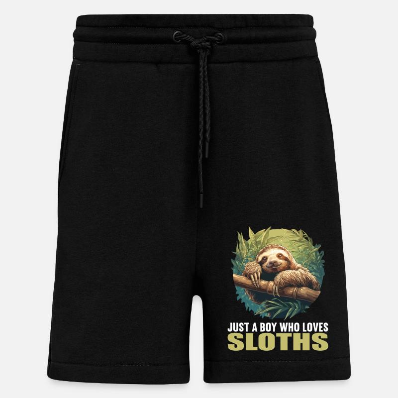 Faultiere Faultier - Shorts - made by SPREAD - SOLID BLACK