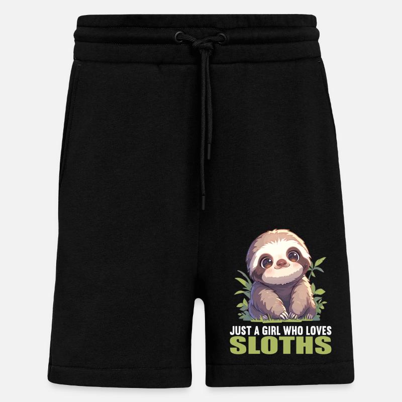 Faultiere Faultier - Shorts - made by SPREAD - SOLID BLACK