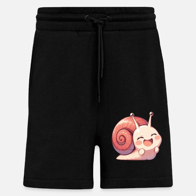 Escargots Escargot - Short bio décontracté fabriqué en UE - SOLID BLACK