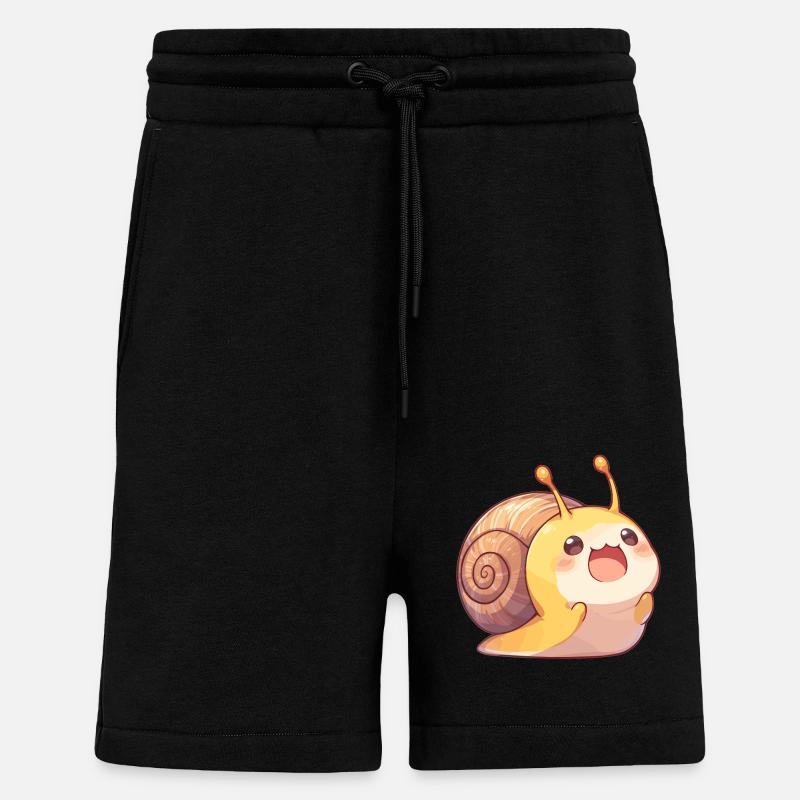 Snails Snail - Shorts - made by SPREAD - SOLID BLACK