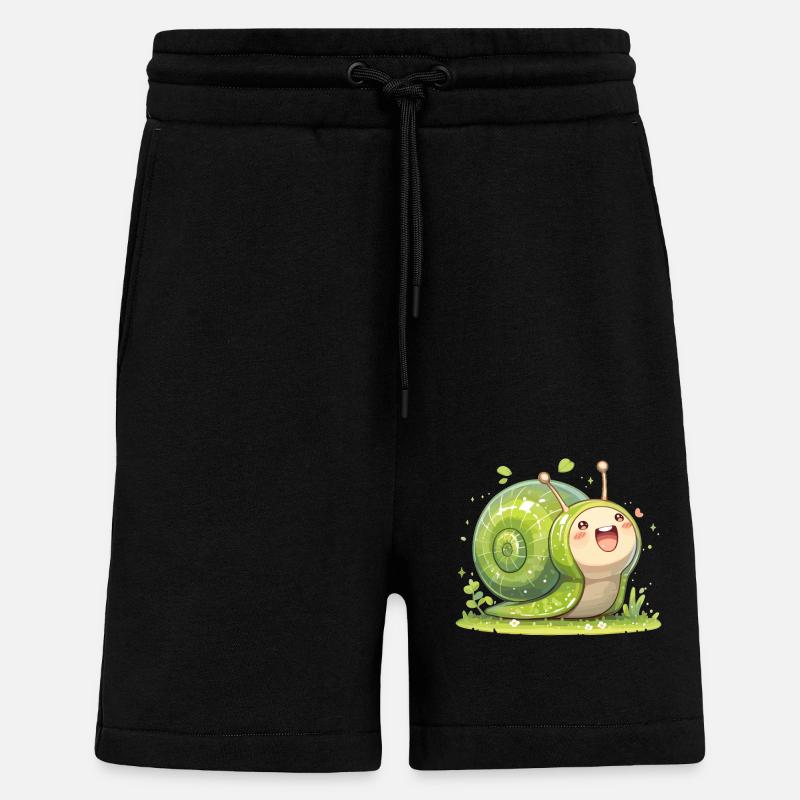 Snails Snail - Shorts - made by SPREAD - SOLID BLACK