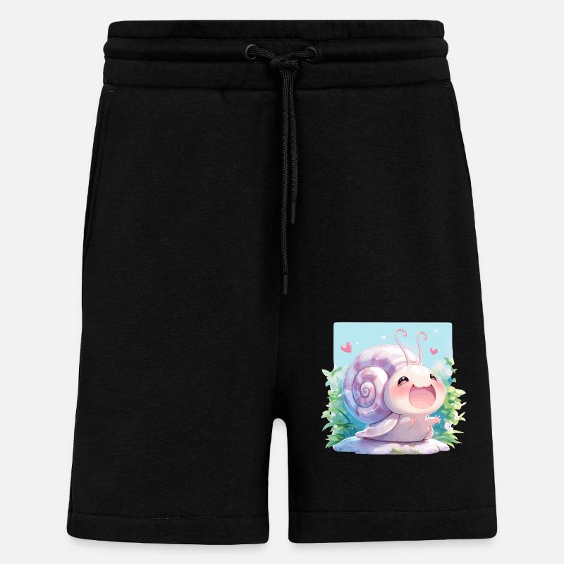 Snails Snail - Shorts - made by SPREAD - SOLID BLACK