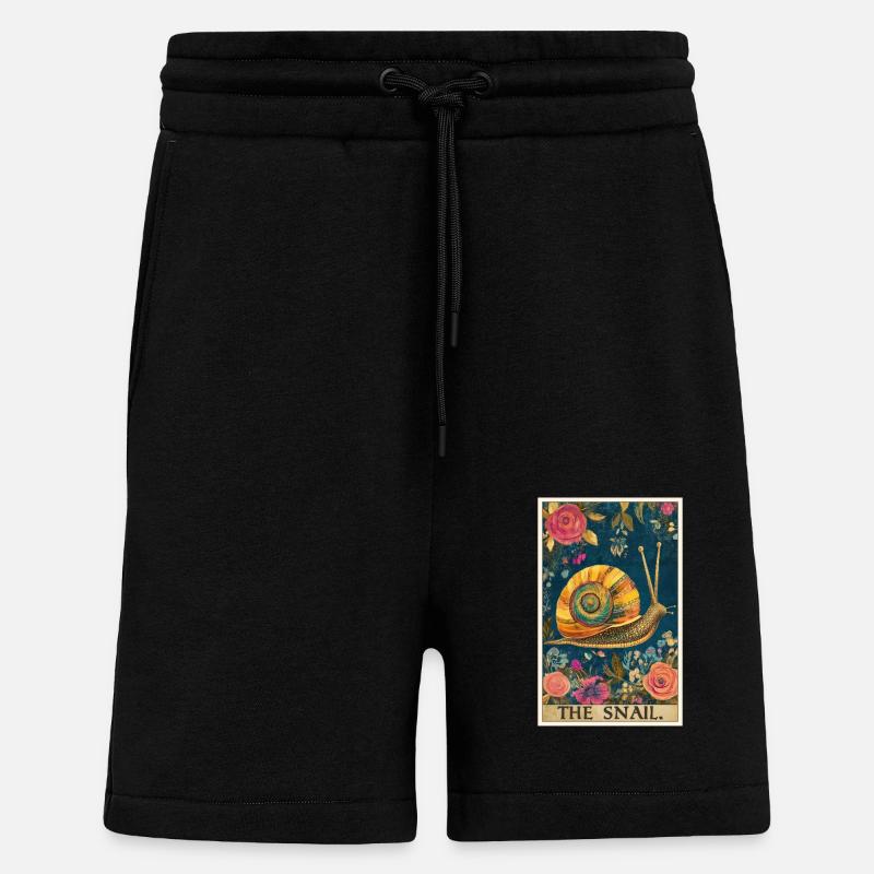 Escargots Escargot - Short bio décontracté fabriqué en UE - SOLID BLACK