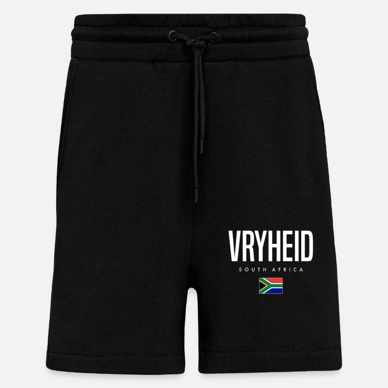 Vryheid, Afrique du Sud - Short bio décontracté fabriqué en UE - SOLID BLACK