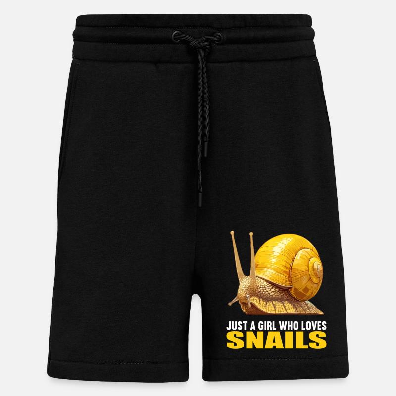Snails Snail - Shorts - made by SPREAD - SOLID BLACK