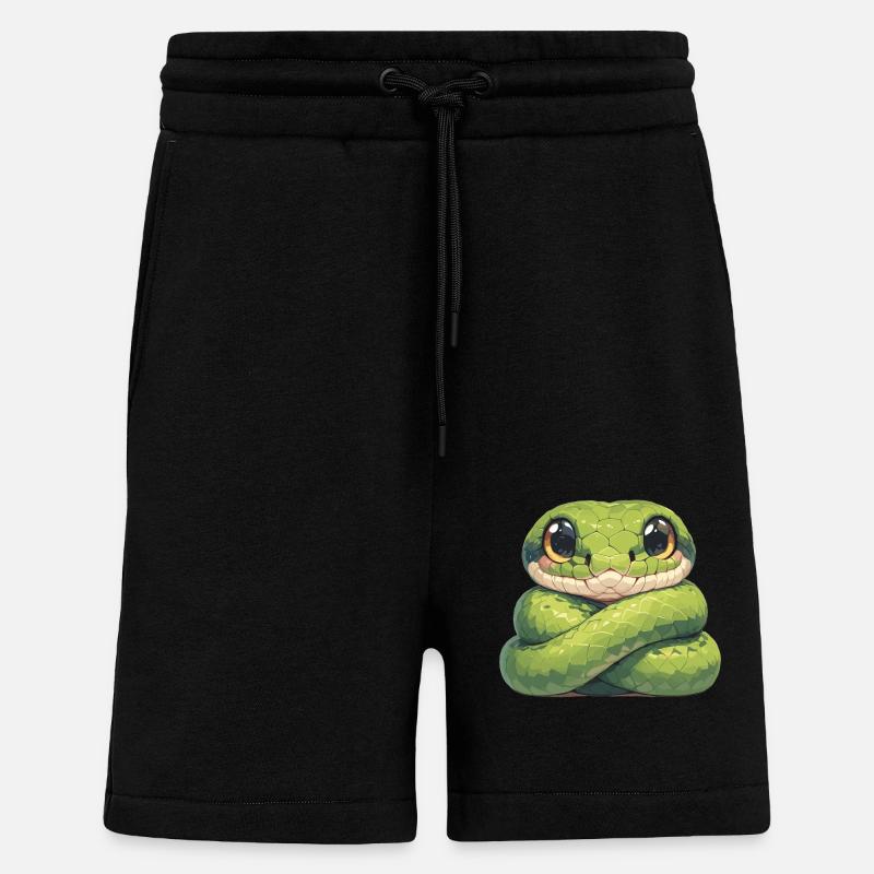 Serpents Serpent - Short bio décontracté fabriqué en UE - SOLID BLACK