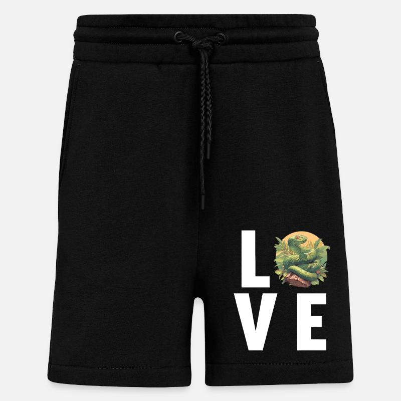 Snakes Snake - Shorts - made by SPREAD - SOLID BLACK