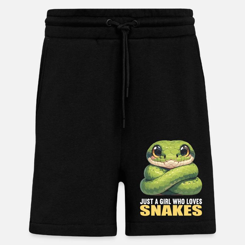 Snakes Snake - Shorts - made by SPREAD - SOLID BLACK