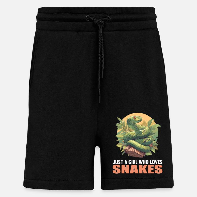 Snakes Snake - Shorts - made by SPREAD - SOLID BLACK
