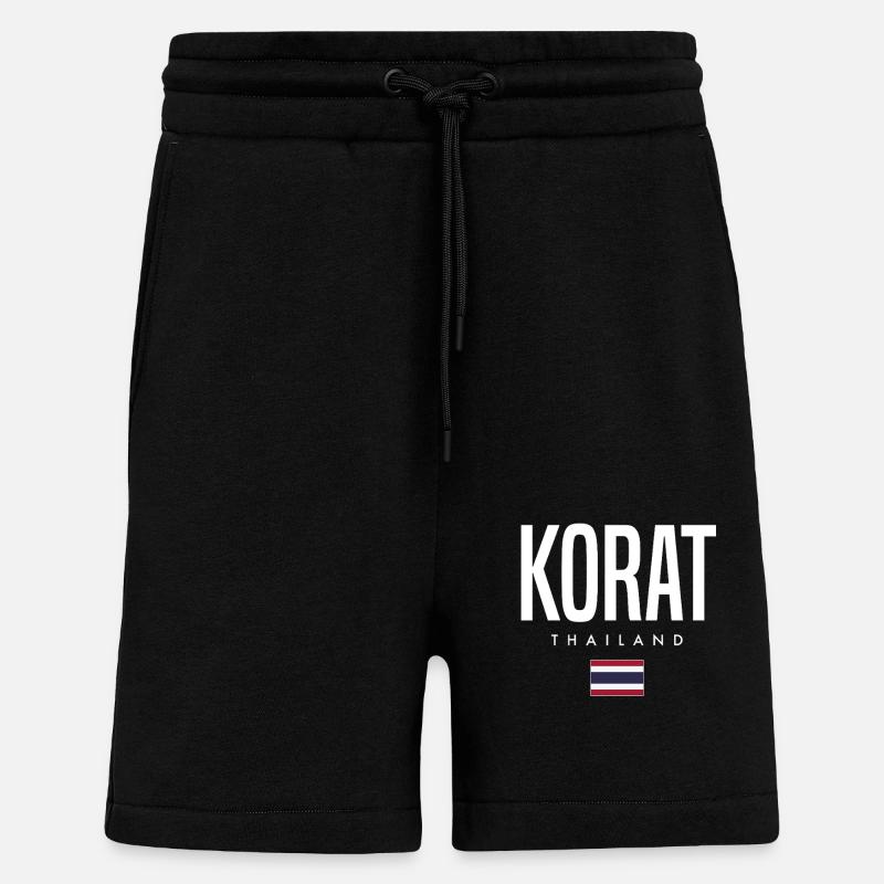 Korat Thaïlande - Short bio décontracté fabriqué en UE - SOLID BLACK