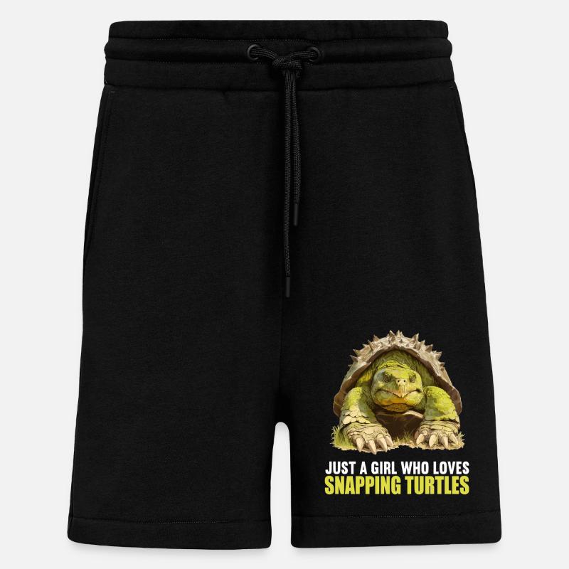 Snapping Turtles Snapping Turtle - Shorts - made by SPREAD - SOLID BLACK