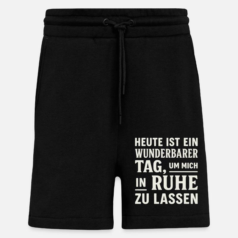 Leave alone – sarcastic design - Shorts - made by SPREAD - SOLID BLACK