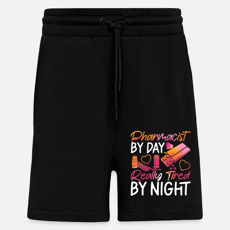 Pharmacy Tech Technician - Shorts - made by SPREAD - SOLID BLACK