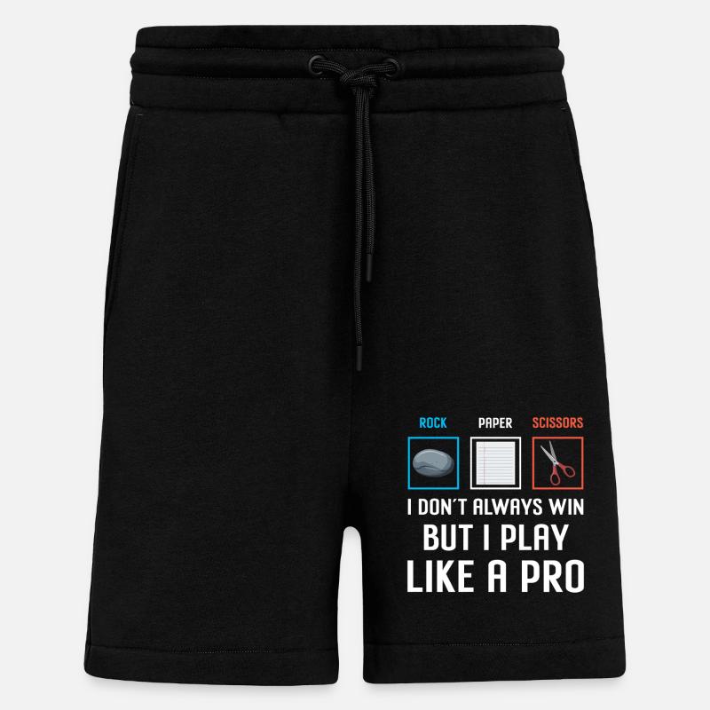 Ciseaux Papier Pierre Professionnel Gagnant - Short bio décontracté fabriqué en UE - SOLID BLACK