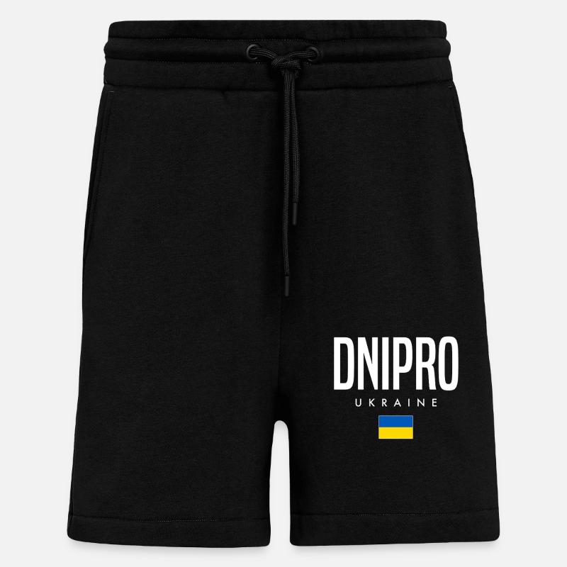 Dnipro, Ukraine - Short bio décontracté fabriqué en UE - SOLID BLACK
