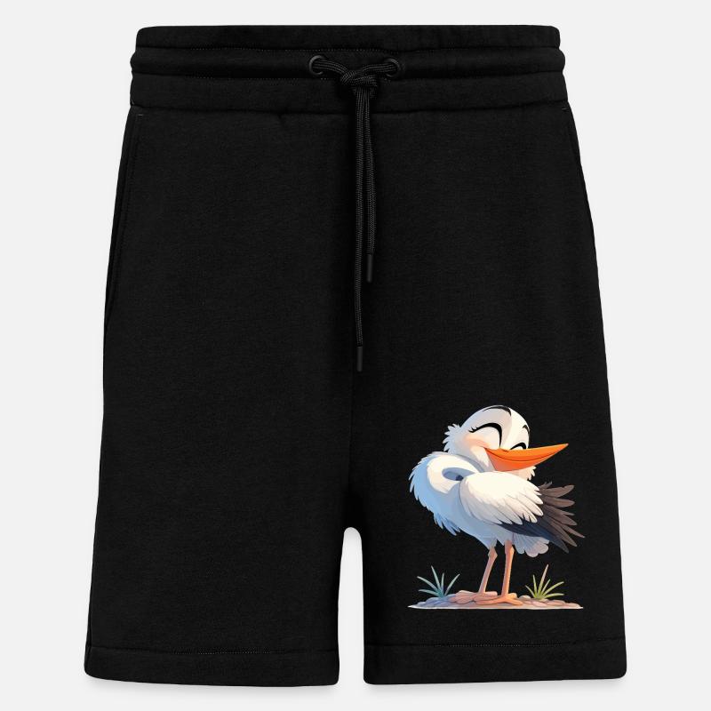 Cigognes Cigognes - Short bio décontracté fabriqué en UE - SOLID BLACK
