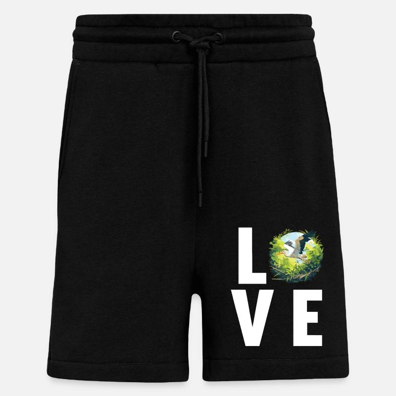 Storks Stork - Shorts - made by SPREAD - SOLID BLACK