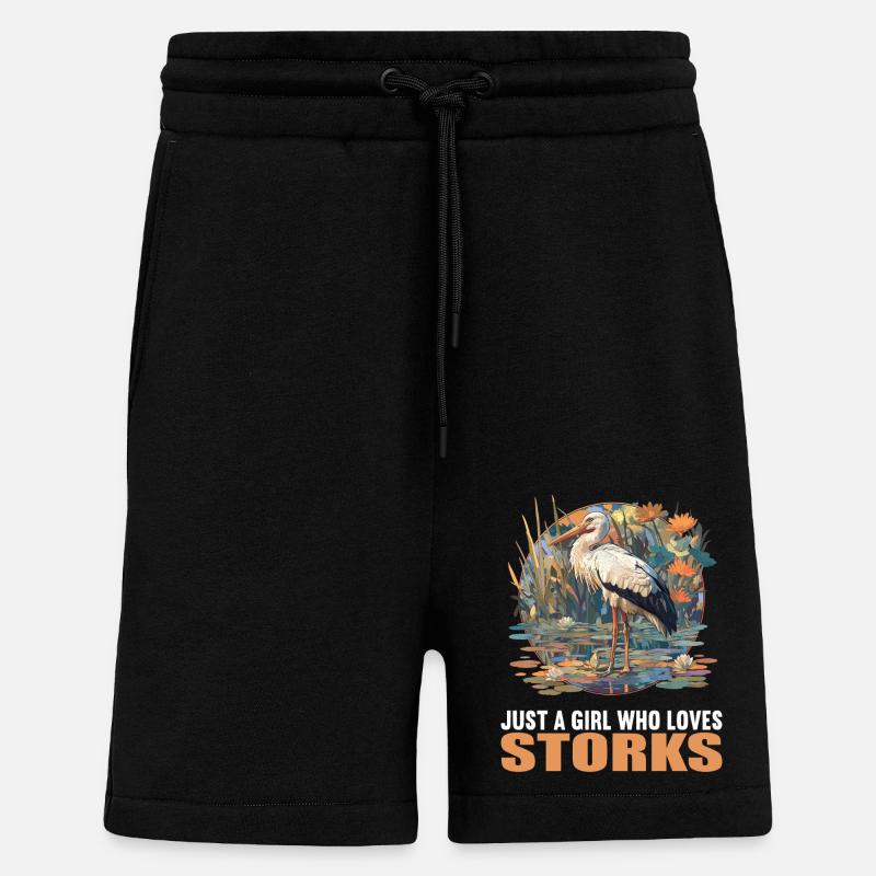 Cigognes Cigognes - Short bio décontracté fabriqué en UE - SOLID BLACK