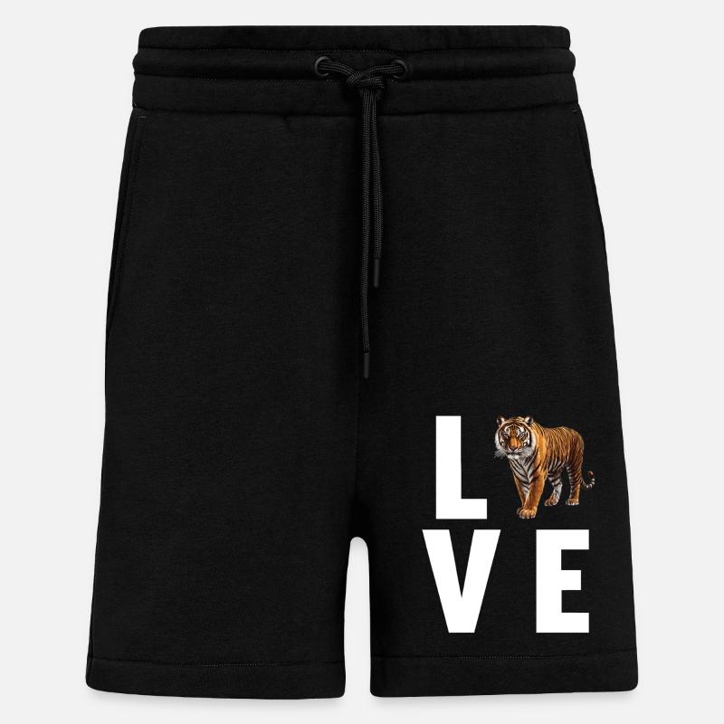 Tigre de Sumatra - Short bio décontracté fabriqué en UE - SOLID BLACK