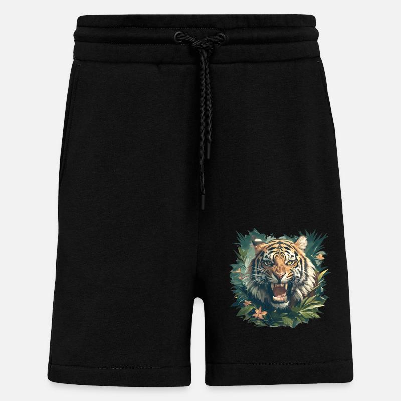 Sumatran tiger - Shorts - made by SPREAD - SOLID BLACK