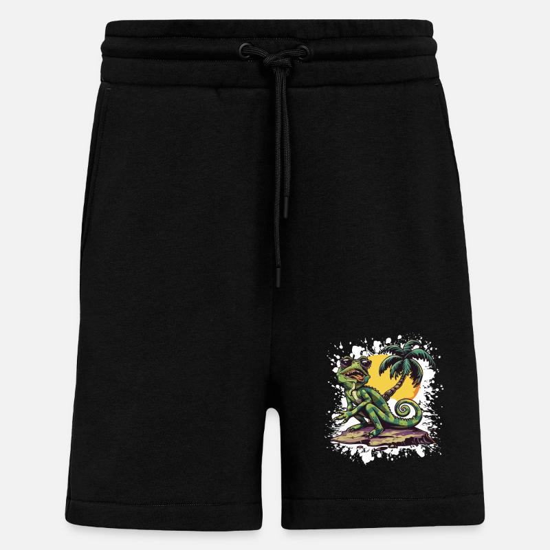 Vacances d’été Chameleon - Short bio décontracté fabriqué en UE - SOLID BLACK